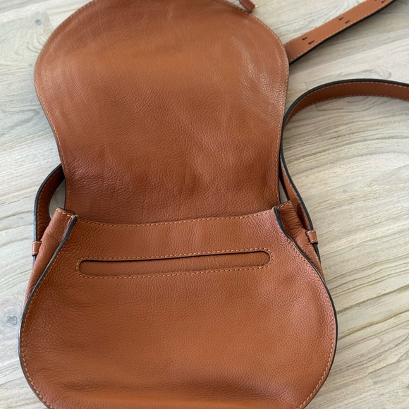 Chloé Marcie Brown Leather Crossbody Bag with Tassel - Picture 3 of 8